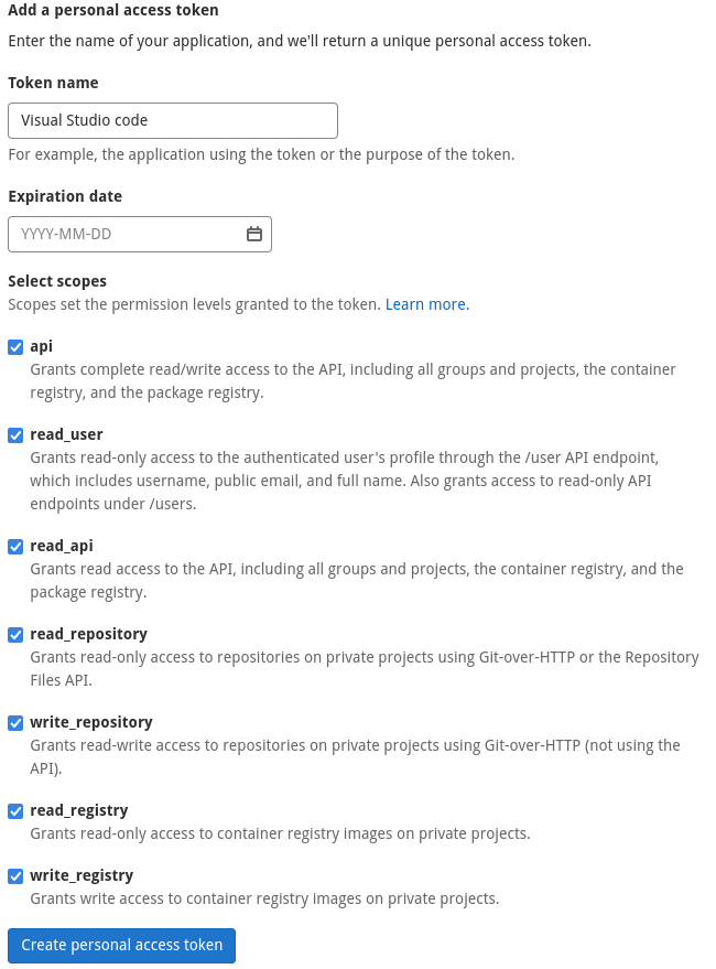 gitlab.oeaw.ac.at create all access token