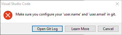 very first git use error