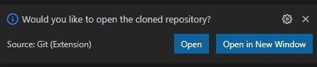 open cloned project