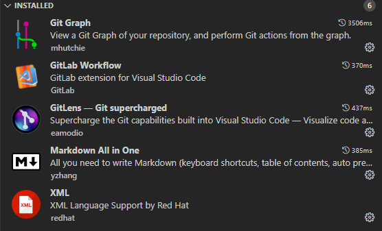 Recommended Visual Studio Code extensions
