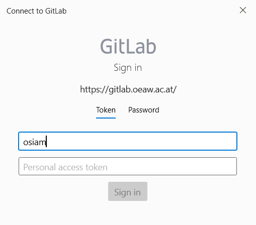 Mit Token registrieren
