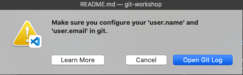 very first git use error